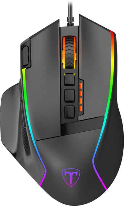 T-Dagger Gaming Muis Vale - Game Muis - 16000 DPI - Ergonomisch - RGB - Zwart