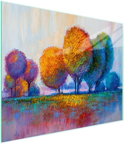 TMK ArtDeko Serie - Glazen Snijplank - 52x30 cm - Motief Bomen