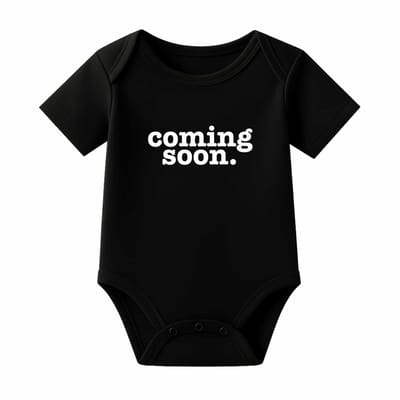 Romper Coming Soon - zwart - korte mouw