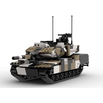 Doe-het-zelf Leopard 2 Tank Bouwstenen WW2 Militair Model Educatief Speelgoed voor Kinderen Volwassenen Cadeau Gemonteerde Rupsbanden Sets gray