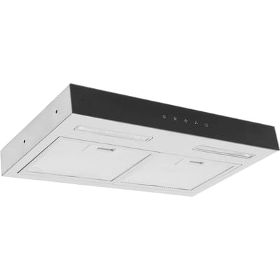 Hotte de cuisinière de camping-car Acier inoxydable Double ventilateur d'extraction Contrôle tactile 3 vitesses réglables Lumière LED