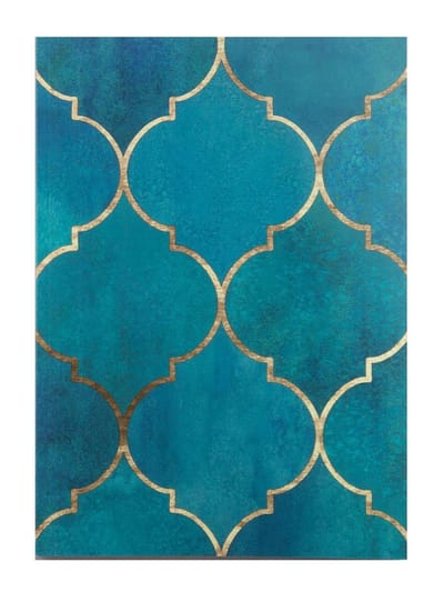 HappyBook - Notitieboek - Turquoise - Goud - Schrijven - Notitieboek - Groot - Lijntjes - Gelijnd - Studie - Werk - Dagboek - Planningen - Ideeën - Manifesteren - Affirmaties - Journaling - Journal - Oosters patroon - Schrijven - Boek - Diary - Plan