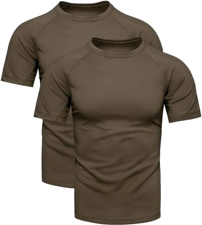 Recea Serie - Sportshirt - Khaki - Thermoactief - Raglan Mouwen