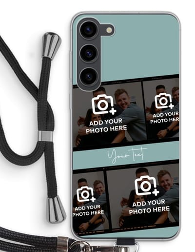 Gepersonaliseerd - Case Company® - Hoesje met koord geschikt voor Samsung Galaxy S23 Plus hoesje met Koord - Filmrol N°2 - Telefoonhoesje met Zwart Koord - Bescherming aan alle Kanten en Over de Schermrand