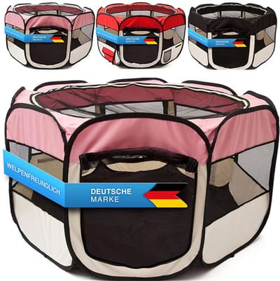 Ruime Dierenren XXL - Voor Puppy’s, Honden, Katten, Konijnen en Kleine Dieren - Binnen en Buiten (roze)