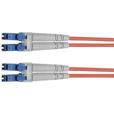 Glasvezel patchkabel TELEGÄRTNER 2x G50/125 OM4, 1x LC Duplex - 1x LC Duplex, violet, 5 m