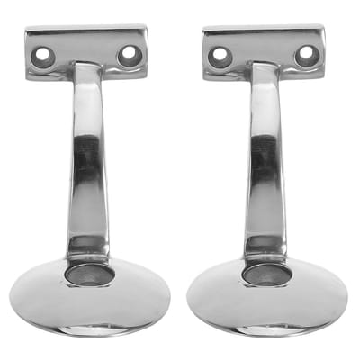 Trapleuning Beugels - Trapsteunen Set - Veilige Trappen - Roestvrij Staal - 2 Stuks - Zilver