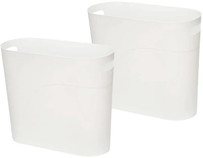 Slanke Vuilnisbak met Handvat - 10 L - Perfect voor Keuken, Badkamer en Kantoor - Set van 2