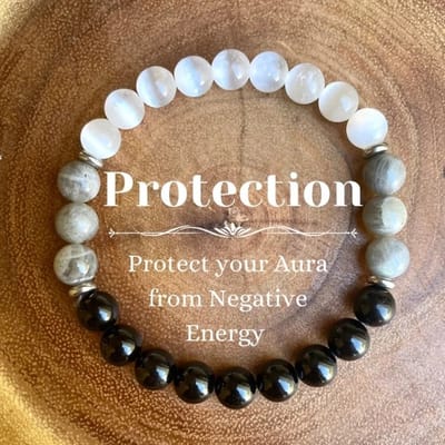 Kralen armband - geluksarmband - geluksbrenger - gelukssteen - 19 cm - Protection 1 stuks