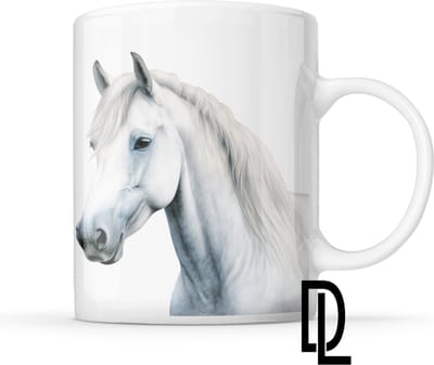 Mok met ijslandse paard