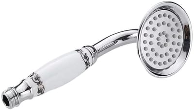longziming -Retro Handdouche – Verchroomd – Anti-Verbrandingsontwerp – G1/2" Standaard – Duurzaam en Eenvoudig te Reinigen – Zilver