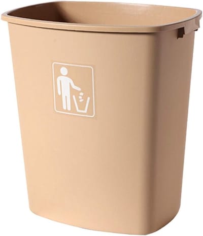 Sanitaire Prullenbak - Afvalbak Buiten - Commercieel Gebruik - Verdikte Industriële Kwaliteit - 40 Liter Capaciteit - Beige