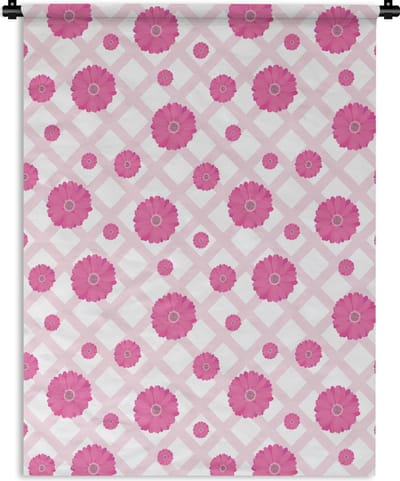 Wandkleed - Wanddoek - Bloemen - Patronen - Pastel - 150x200 cm - Wandtapijt