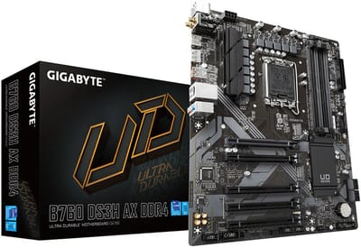 GIGABYTE B760 DS3H AX DDR4 Moederbord - Intel B760 - Intel LGA1700 - DDR4 RAM - ATX