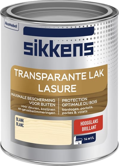 Sikkens - Transparante Buitenlak Hoogglans - Blank - 750 Ml
