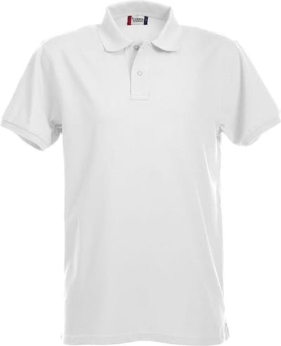 Clique Stretch Premium Polo 028240 - Wit - 4XL