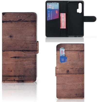 Honor 20 Pro Book Style Case Old Wood
