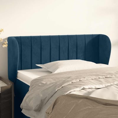 vidaXL - Hoofdbord - met - randen - 103x23x78/88 - cm - fluweel - donkerblauw