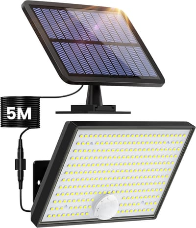 Buiten LED Solar Lamp met Bewegingssensor - 266 LED, Waterdicht, 3 Modi, 5M Sensor