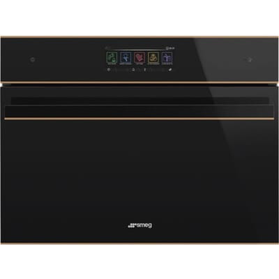 SMEG Steam100 Pro Galileo Oven Oven , Dolce Stil Novo, 45 cm, Combi-stoom, Zwart, A++, Vapor Clean