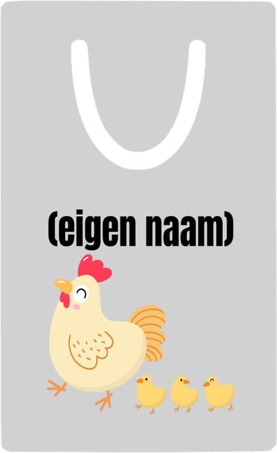 Hacebo® - kip met kuikens met eigen naam metalen boekenlegger - Kippen - kippen liefhebbers - iemand die houdt van kippen - verjaardag - cadeau - kado Bladwijzer boekenleggers - 7.6 cm x 5cm