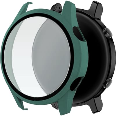 Telefoonglaasje Hoesje met Screenprotector Geschikt voor Huawei Watch GT2 - 42mm - Groen