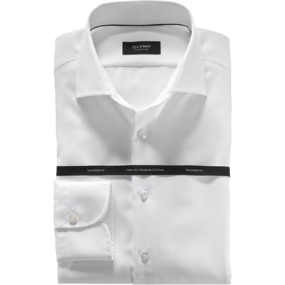 OLYMP Signature Overhemd, Tailored Fit, Signature Kent, Wit