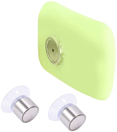 Dailygoods- Zeepbakje Magnetisch - Set van 2 - Roestvrij Staal - Wandmontage zonder boren - Sterke Zuigkracht - Hygiënisch Gebruik - Zeepdispenser