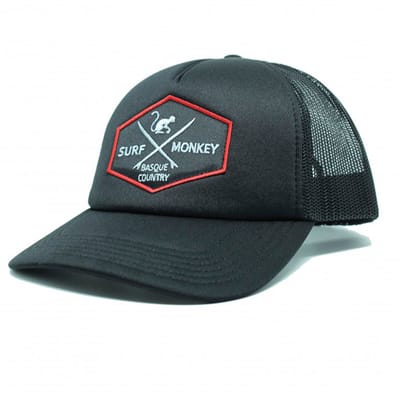 Surf Monkey - Trucker Cap -Schuim - One Size - Snapback - Zwart