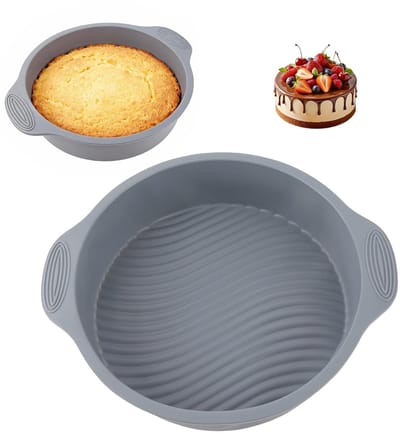Dailygoods- Cakevorm Ronde Siliconen - Anti-aanbaklaag - Duurzaam - 25 x 6 cm - Geschikt voor Taarten/Muffins - Voedselveilig - Taartvorm
