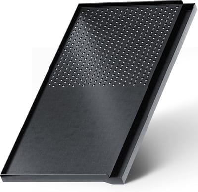 Famanu – Grillplaat opzetstuk voor gasfornuis - 45 x 24 cm - anti-aanbaklaag grillpan voor campingkoker - grillmat - BBQ - zwart