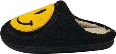 JAXY Smiley Slippers - Smiley Pantoffels - Pantoffels - Smiley Sloffen - Pantoffels Dames en Heren - Sloffen - Sloffen Dames en Heren - Maat 37-38 - Zwart
