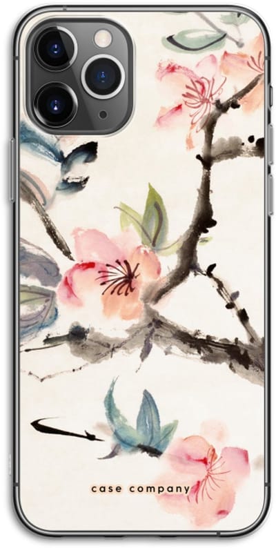 Case Company® - Hoesje geschikt voor iPhone 11 Pro hoesje - Japanse bloemen - Soft Cover Telefoonhoesje - Bescherming aan alle Kanten en Schermrand