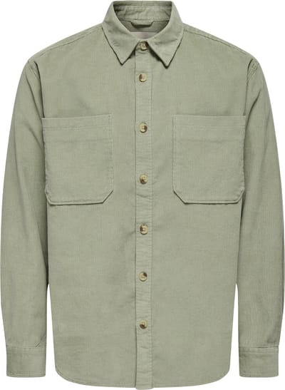 ONLY&SONS - ONSALP 2PKT WASHD CORD LS SHIRT OTL - Heren - Overhemden
