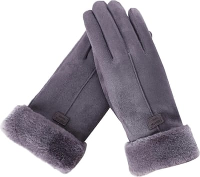 Hidzo Dames Handschoenen Grijs Maat S/M