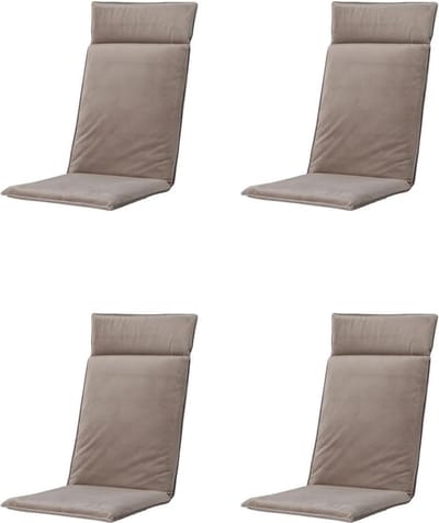 Madison - Tuinkussen - Lage Rug - 4x - Outdoor Velvet - 105x50 - Taupe