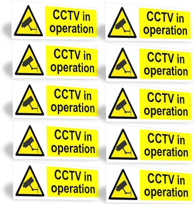 CCTV In Operatie Teken 10-Pack - Veiligheid Borden voor Binnen en Buiten