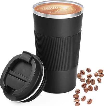 Vacuüm Geïsoleerde Reismok 500 ml - Herbruikbare Koffiebeker met Lekvrij Deksel voor Warm en Koud Drankjes