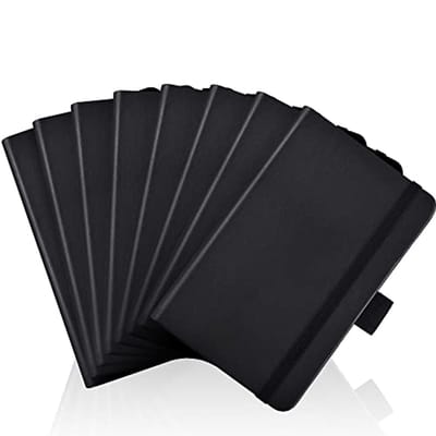 Klein Notitieboekje 2-pack - 320 Pagina's Pocket Notebook (Zwart)