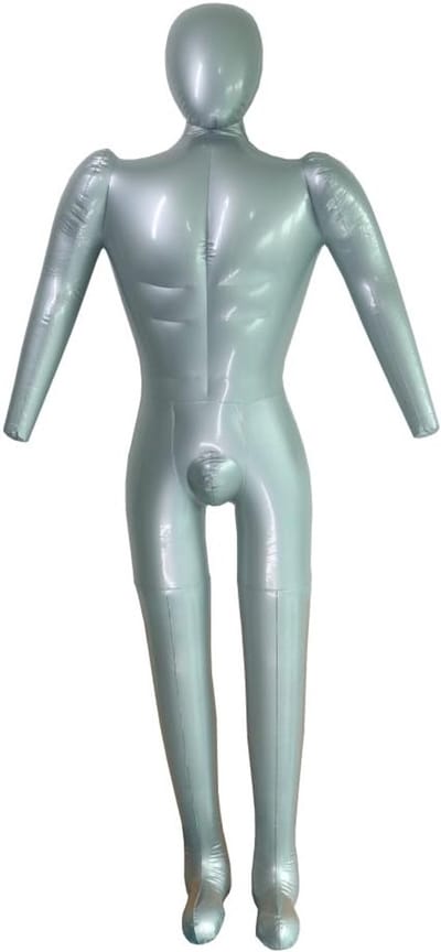 Opblaasbare Paspop - Mode Dummy - Kleding Presentatie - Volledig Lichaam - 165cm Hoog - Zilver