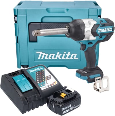 Makita DTW 1005 RF1J accu slagmoersleutel 18 V 1360 Nm 3/4" borstelloos + 1x oplaadbare accu 3.0 Ah + lader + Makpac