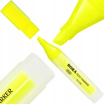Gele Fluorescerende Markeerstift - Driehoekig - 1-5mm