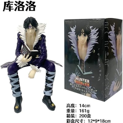 15CM Anime HUNTER×HUNTER Illumi Zoldyck Instant Noedelpers Zittend Model Speelgoed Cadeau Collectie Actiemodel PVC Verpakt in Doos With box