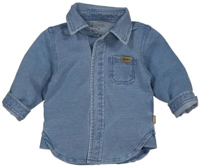 B.E.S.S. Baby Blouse Jog Denim Stone Wash Mid Blue maat 62