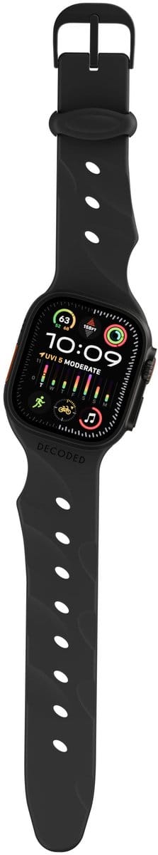 DECODED Ares Apple Watch Band - Ergonomische 21° Tilt voor Directe Leesbaarheid in Beweging - Grip O™ Antislip en Ademend Materiaal - Zweetbestendig en Antimicrobieel - Lichtgewicht en Duurzaam - Voor Apple Watch 38mm-42mm (Inclusief Ultra 1 & 2)