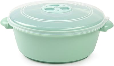 PlasticForte Magnetronschaal met deksel/ventiel - 1L - lichtgroen - kunststof - BPA vrij