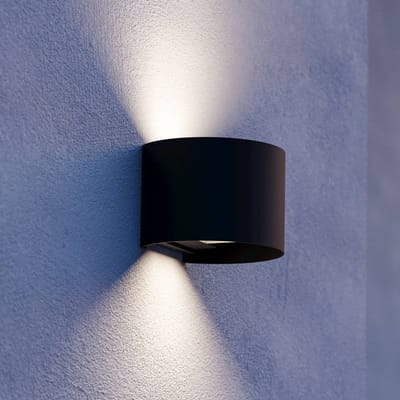 EGLO LED buiten wandlamp Calpino 3, zwart, breedte 14 cm, 2-lamps