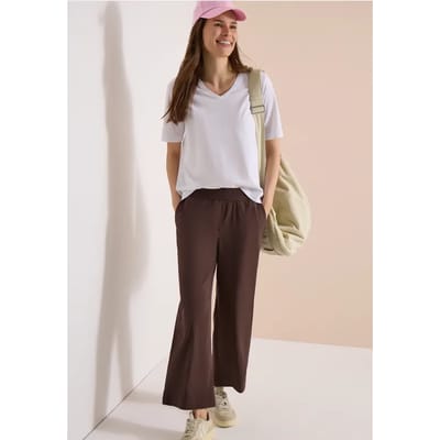 7/8 High Waist broek met wijde pijpen in Loose Fit