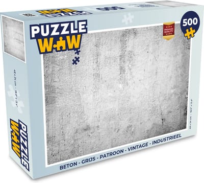 Puzzel Beton - Grijs - Patroon - Vintage - Industrieel - Legpuzzel - Puzzel 500 stukjes