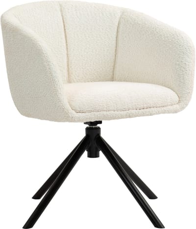 Fauteuil - Relaxstoel - Relaxfauteuil - Stoel - Met armleuning - Voor één Persoon - Crèmewit + Zwart